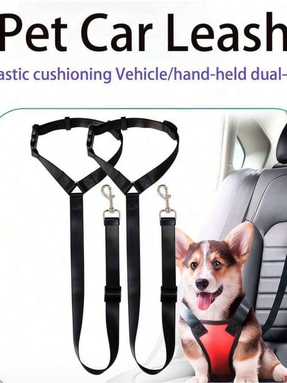 Dog Car Safety Leash Harness - two available pink and blue and they are $12 each